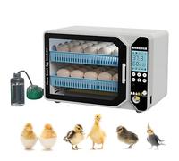 Incubadora Huevos Gallina Automática,Incubadora Huebos,Giro Automático de Huevos,Control Automático de Temperatura,Llenado Automático de Agua,Bandeja de Huevos con Espaciado Ajustable 2Layers