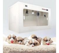 Incubadora para cachorros y gatitos con control de temperatura constante y lámpara de calor de cerámica, cuenta con flujo de aire dimensional y ventana de seguridad acrílica visual, ideal para el