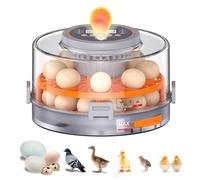 Incubadora totalmente automática, incubadora para 20 huevos con control de temperatura y humedad, giro automático y parada, para pato, gallina, paloma y codorniz