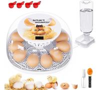 Incubadoras para huevos para incubar, incubadora para 12 huevos con automático de los huevos y control de humedad, llenado automático de agua, mirilla LED, para incubar huevos de pollo, pato