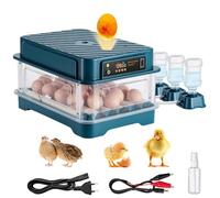 Incubadoras para incubar huevos, incubadora de 24 huevos con volteo automático y control de temperatura, llenado automático de agua, diseño de ventilación para gallinas, codornices y huevos de aves