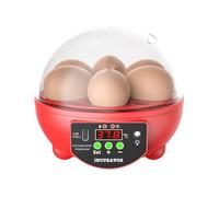 Incubateur d'Œufs Poules 6 Places | Mire-Œufs pour Volaille à Fenêtre Transparente | Couveuse Automatique avec Contrôle Température Humidité pour Canard, Caille Éclosion Taux d'Éclosion Optimal