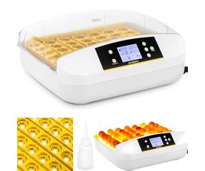 incubato Incubadora De Huevos Aparato Incubador IN-32DDI (30-39,5 °C, hasta 42 Huevos, Ovoscopio Integrado, Totalmente automática)