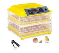 Incubato Incubadora de Huevos Automatica IN-96DDI (96 Huevos, 150 W, Linterna ovoscopio Incl, Control de Temperatura Inteligente 20-50 °C)