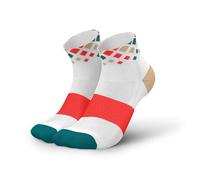 INCYLENCE Calcetines cortos para correr para hombre y mujer, con compresión ligera, 1 par, Crystals White Inferno, 43-46