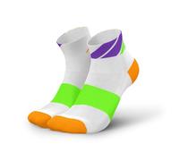 INCYLENCE Calcetines cortos para correr para hombre y mujer, con compresión ligera, 1 par, Ladders Orange Green, 35-38