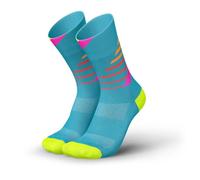 INCYLENCE Calcetines de running para hombre y mujer, con compresión ligera, 1 par, Ladders Blue Pink, 43-46