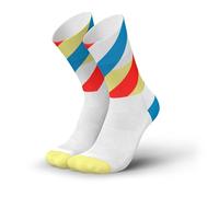 INCYLENCE Calcetines de Running para Hombre y Mujer, con Compresión Ligera, 1 Par, Loops White Blue Inferno, Talla 43-46