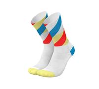INCYLENCE Calcetines de Running para Hombre y Mujer, con Compresión Ligera, 1 Par, Loops White Blue Inferno, Talla 43-46