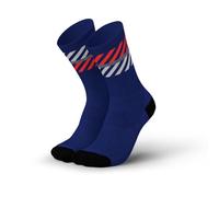 INCYLENCE Rise - Calcetines largos de merino acolchados, de invierno, transpirables, con protección antiburbujas, Light Lanes Navy Inferno, 35-38