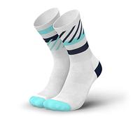 INCYLENCE Running - Calcetines largos para correr con compresión específica, para hombre y mujer, 1 par, Blanco, Azul, 39-42