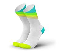 INCYLENCE Running - Calcetines largos para correr con compresión específica, para hombre y mujer, 1 par, Azul, verde, amarillo, 43-46