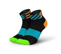 INCYLENCE ULTRALIGHT Calcetines cortos para correr para hombre y mujer, con compresión ligera, 1 par, Elements Short Black Cyan, 39-42