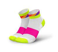 INCYLENCE ULTRALIGHT Calcetines cortos para correr para hombre y mujer, con compresión ligera, 1 par, Strides White Canary, 39-42