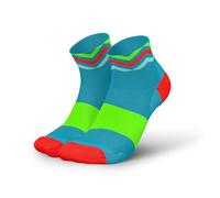 INCYLENCE ULTRALIGHT Calcetines cortos para correr para hombre y mujer, con compresión ligera, 1 par, Waves Cyan Green, 39-42