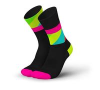 INCYLENCE ULTRALIGHT - Calcetines para correr para hombre y mujer, transpirables, ultrafinos, 1 par, Strides Black Pink Canary, 43-46