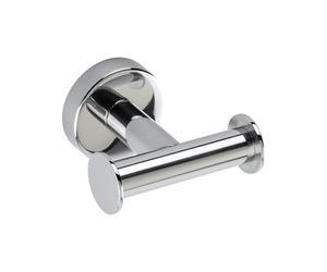 INDA A6020BAL Styl - Perchero Doble de Pared, Acero Inoxidable, Brillante, 8 x 8 x 5 cm