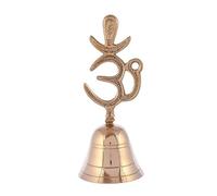 INDACORIFY Om & Trishul Símbolo Pooja Bell Puja Mano Oración Campana Instrumentos Musicales para Puja y Mandir Regalo para Pooja Oración Decoración Hogar Templo Regalo Religioso (Om)