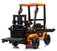 Indalchess Carretilla ELEVADORA TORILLO JCB Amarillo, ELÉCTRICO A BATERÍA 12V para NIÑOS, RC 2,4 GHz Parental, NIÑOS DE 1-5 AÑOS
