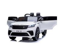 INDALCHESS Coche batería Velar 12v, Ruedas Goma y Mando RC, Color Blanco