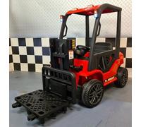 Indalchess TORILLO-Carretilla ELEVADORA ELECTRICA 12v, Rojo, EVA, Cuero, 2.4ghz RC, NIÑOS DE 1 A 6 AÑOS