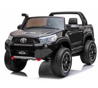 INDALCHESS Toyota HiLux 12v niños, Asiento Cuero, RC, 2 Motores, 2 PLAZAS, Ruedas PLASTICO con Banda Rodadura DE Goma