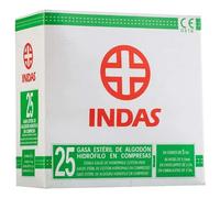 Indas Apósito de Gasa Estéril de Algodón Hidrófilo 25 unidades - Cura, Heridas