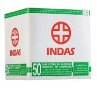 Indas Apósito de Gasa Estéril de Algodón Hidrófilo 50 unidades - Cura, Heridas