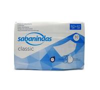 Indas Sabanindas Classic 60x40 - 30 Protectores Absorbentes para Incontinencia - Confort Duradero - Seguridad y Práctica - Libre de Látex - 1 Paquetes - 30 Unidades