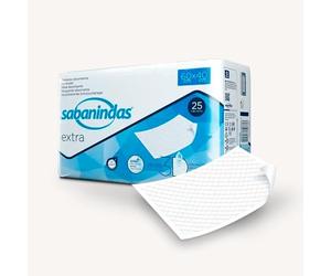 Indas - Salva Camas Sabanindas 60x40 25 uds Extra - Pack de 1 Unidad