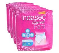 Indasec Discreet Pant Plus Talla Media, 12 unidades (Paquete de 4)