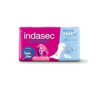 INDASEC Gama de compresas especialmente diseñadas para controlar las pérdidas leves de orina, Aloe vera, Blanco, 12 Unidad (Paquete de 1)