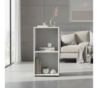 INDE MOBLEKIT | Estantería Cubo 2 Compartimentos 31x29.7x61.2 cm, Estantería Baja Blanca de Madera, Mesita de Noche Moderna o Mueble Auxiliar para Dormitorio y Almacenamiento Hogar
