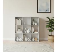 INDE MOBLEKIT | Estantería Cubo 9 Compartimentos 91.2x29.7x91.2 cm, Librería Modular Blanca, Estantería Madera para Libros, Mueble Almacenaje Ideal para Dormitorio o Almacenaje Cocina