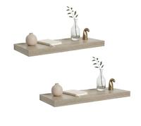 INDE MOBLEKIT | Set 2 Baldas Flotantes Color Madera 60x23.5x3.8 cm de Madera con Acabado Mate, Estantes Flotantes para Montaje en Pared, Estantería Decorativa Estilo Moderno y Funcional
