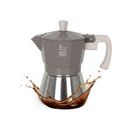 INDE SANTA CLARA | Cafetera Italiana Moka Nordkitch 9 Tazas 450 ml, Cuerpo de Aluminio y Base de Acero Inoxidable, Apta para Inducción y Todo Tipo de Fuegos, Asa Soft Touch