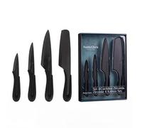 INDE SANTA CLARA | Set de 4 Cuchillos de Cocina de Cerámica Zirconia, Juego de Cuchillos con Mango Ergonómico Antideslizante, Cuchillos para Cortar y Pelar para Cocina y Hogar