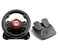 indeca BUSINESS JINSHU V GTR Volante de Carreras Multiplataforma - Giro 180° + Pedalera 2 Pedales - Compatible con PS5 PS4 PS3 Xbox Switch/Switch 2 y PC