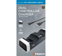 Indeca Cargador Dual para Mandos PS5/Xbox Series/Nintendo Switch