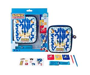 Indeca- Pack de 8 componentes para Nintendo 2DS (incluye funda) de SONIC