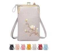Indefinitet Rowgins Women Sling Cross-Body Wallet with Mobile Cell Phone Holder, Forever Savour Mobile Phone Bag (Grey)