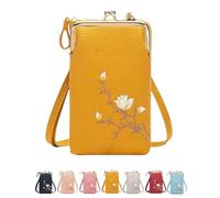 Indefinitet Rowgins Women Sling Cross-Body Wallet with Mobile Cell Phone Holder, Forever Savour Mobile Phone Bag (Yellow)