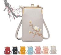 Indefinitet Women Sling Cross-Body Wallet with Mobile Cell Phone Holder, Large Crossbody Bags for Women Travel (Grey)
