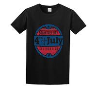 Independence Day 4Th of July America Men's T-Shirt Unisex Black Cotton Print tee Shirts 3XL