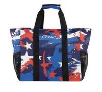 Independence Day - Bolsa de lona plegable para cajuela, color rojo, blanco y azul, Día de la Independencia rojo, blanco y azul, 1 size, Moda