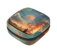 Independence Day Bomber-1668 - Kit de primera menstruación para niñas, bolsa menstrual de tampón, soporte para almohadilla de lactancia con cremallera, organizador de servilletas sanitarias