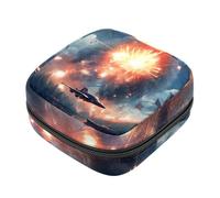 Independence Day Bomber-2031 - Kit de primera menstruación para niñas, bolsa menstrual de tampón, soporte para almohadilla de lactancia con cremallera, organizador de servilletas sanitarias