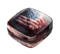 Independence Day Bomber-2042 - Kit de primera menstruación para niñas, bolsa menstrual de tampón, soporte para almohadilla de lactancia con cremallera, organizador de servilletas sanitarias