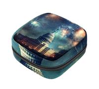 Independence Day Fireworks-1250 - Kit de primera menstruación para niñas, bolsa menstrual de tampón, soporte para almohadilla de lactancia con cremallera, organizador de servilletas sanitarias