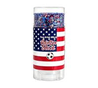 Independence Day Glitter Stick - Waterproof Body | American Flag Festival Glow, Patriot Shimmer Makeup Cosmetic Decor Accent, Sparkling Red White Blue Face Glitter Kit With Parade Party